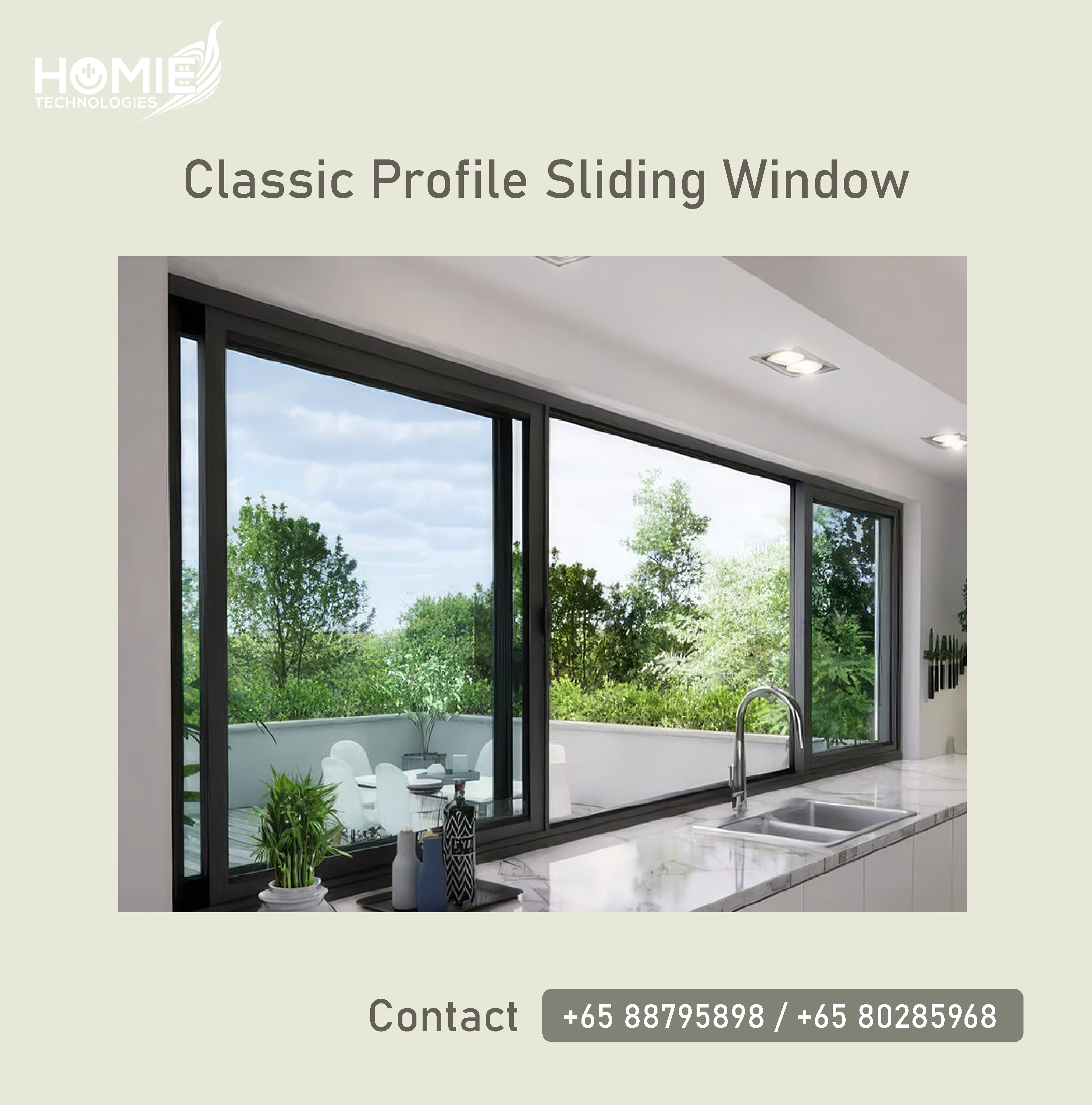 Sliding Retro Frame Window Classic Profile Sliding Window – Homie Technologies