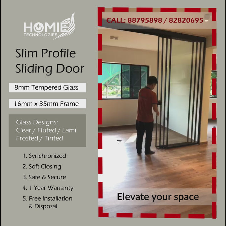 Slim Profile Sliding/Bi-fold/Affordable Aluminium glass doors and windows in singapore